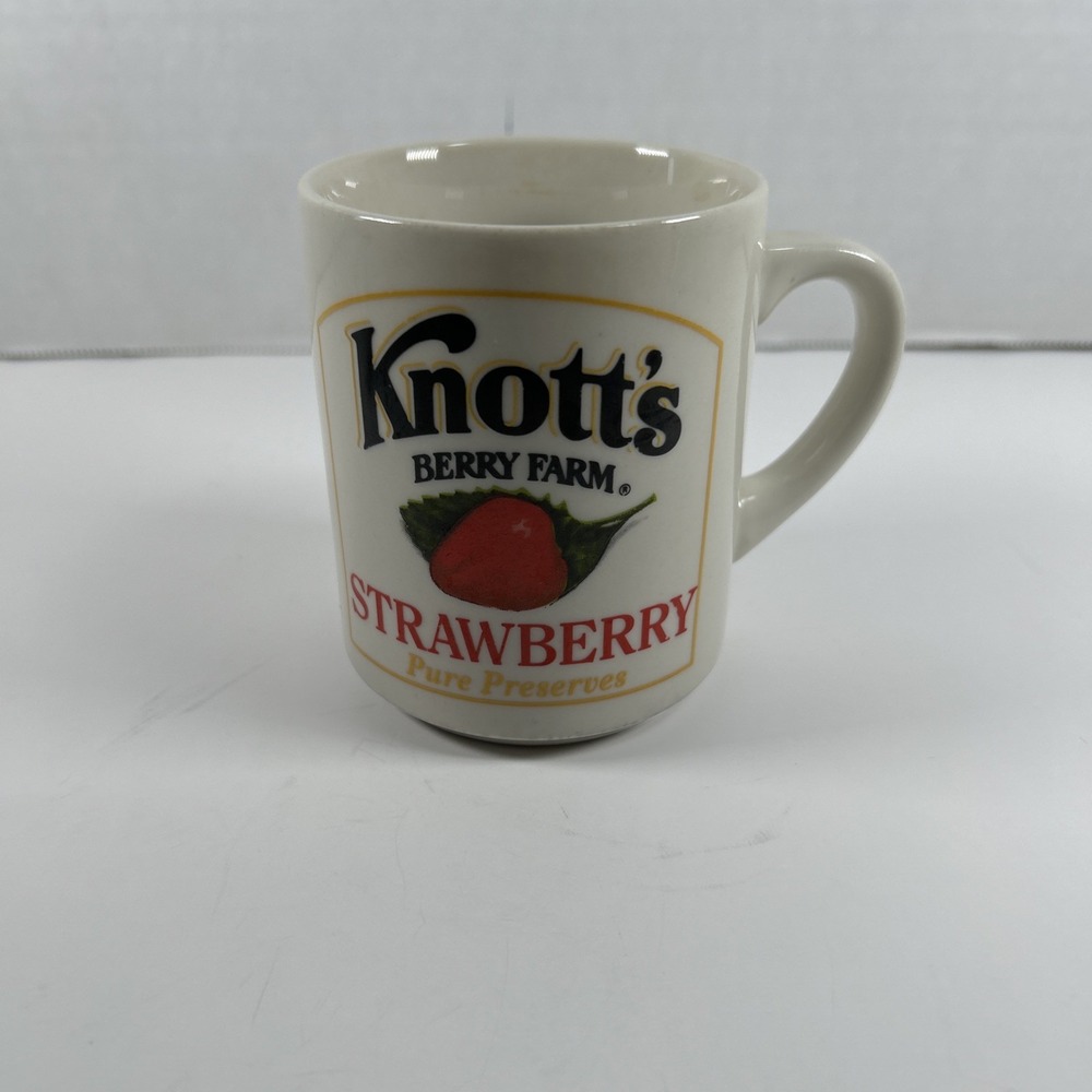 Knotts Berry Farm Strawberry Pure Preserve Coffee Mug Cup‎ Vintage